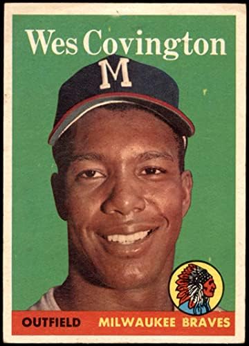 1958 Topps # 140 Wes Covington Milwaukee Braves Ex+ Braves