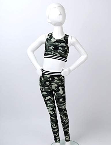Conjuntos de roupas ativas para meninas de Huimingda com leggings atléticos ativos ativos de ginástica