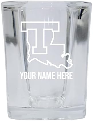 Bulldogs personalizados personalizados da Louisiana Tech gravaram Glass Shot Shot 2 oz com nome personalizado