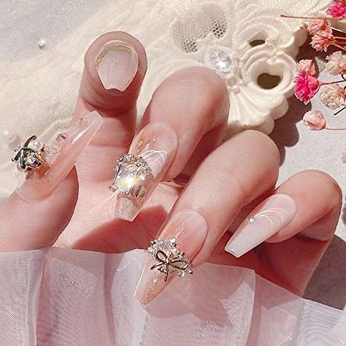 Charmos de unhas em 3D Manicure Crystal Jewelry Starfish Drills unhas Decoração de unhas de pérola BOWKNOTS Strinstones de unhas -