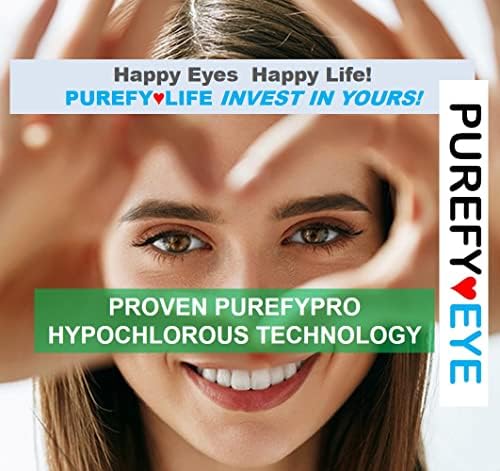 Spray de olho rosa PureFyeye. Limpador diário de pálpebra hipocloroso para alívio de olhos rosa, irritações ou condições
