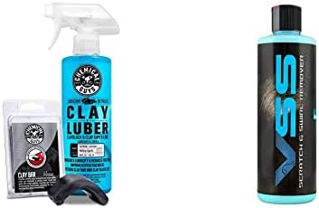 Caras químicos Cly_kit_1 barra de argila pesada e kit de lubrificante sintético de Luber, 16 fl oz, 2 itens, preto e com_129_16