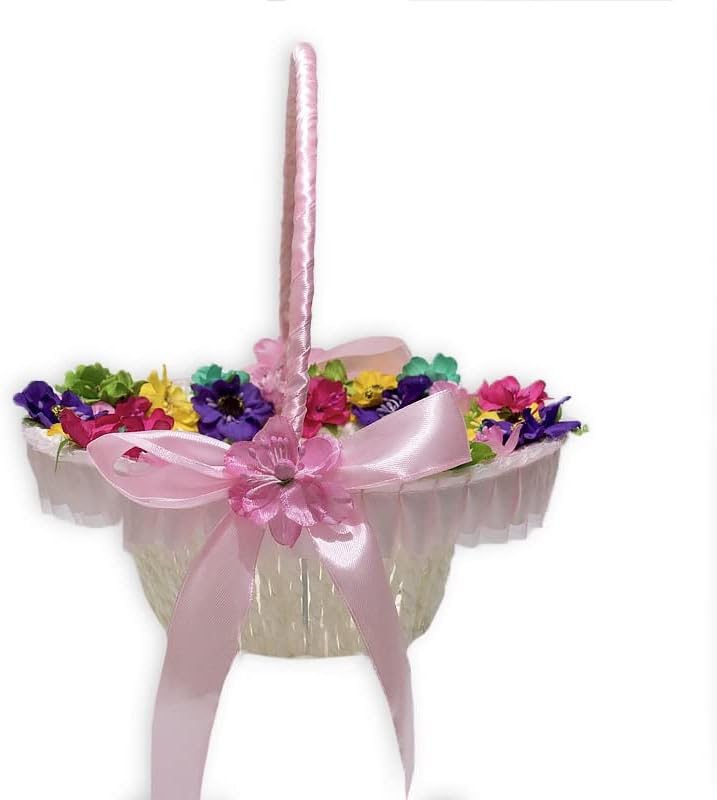 Eyhlkm Weave Basket Simulation Flor Forging Basket Flower Girl Small Flower Basket Wedding Supplies