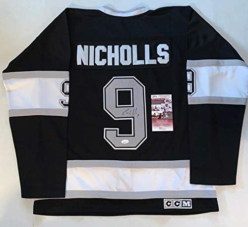 Bernie Nicholls contratou Black Los Angeles Kings Jersey autografou La JSA - Jerseys autografados da NHL