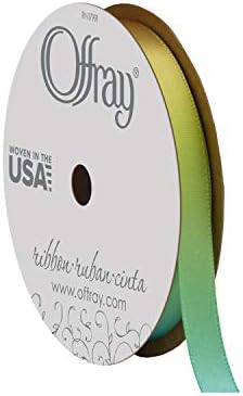 Offray, Rainbow Sunburst Craft Ribbon, 7/8 polegadas x 9 pés, 7/8 polegadas