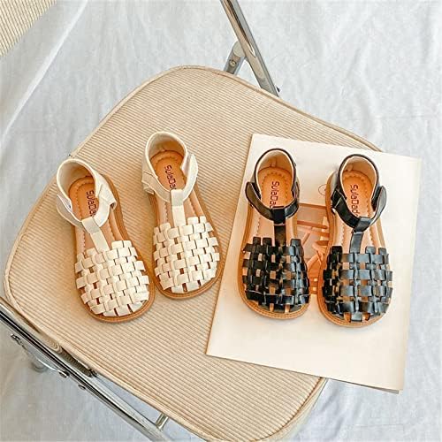 Sandálias femininas abertas de malha de malha de tecelagem sandálias planas sandálias de vestido de verão sapatos de praia