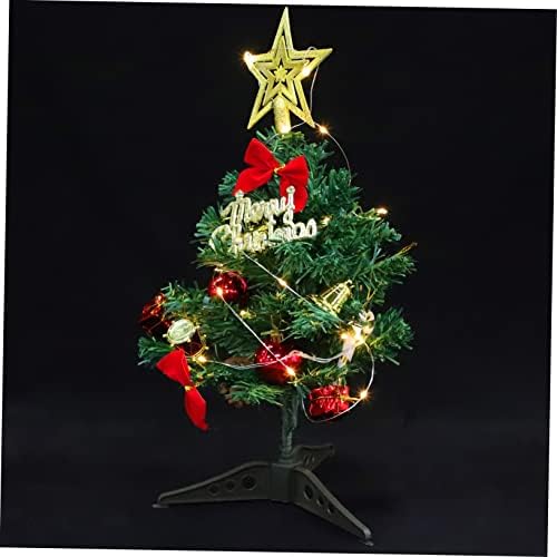 Toddmomy 1 set desktop árvore de natal pinheiro decoração de árvore pequena árvore de Natal decorada pequena árvore