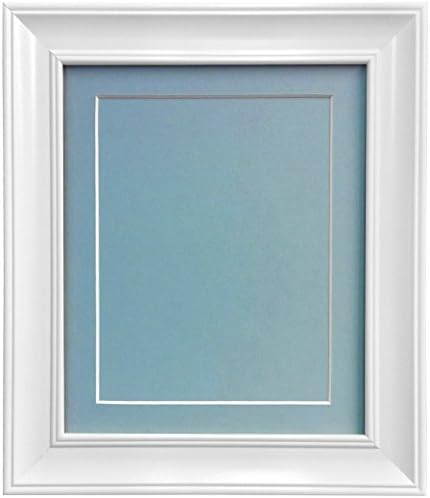 Quadros por pós -pós -foto scandi vintage quadro fotográfico com montagem azul e placa de apoio 18 x 12 para o tamanho da foto 14 x 8 polegadas