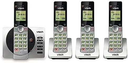 VTECH CS6929-2 telefone sem fio com sistema de atendimento e identificação de chamadas, prata/preto com 2 aparelhos DECT 6.0
