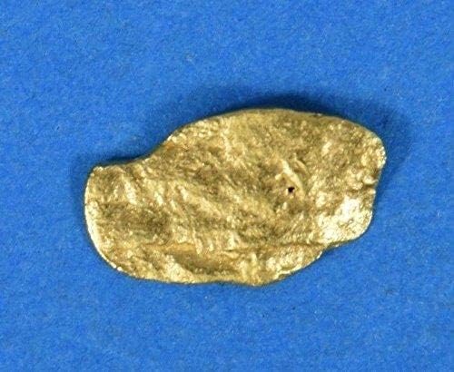 Nugget de ouro natural do Alasca-Yukon BC Gold Rush 0,32 gramas genuínas