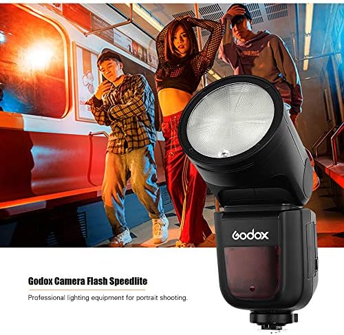 GODOX V1N Flash Câmera Profissional Câmera Flash Speedlite Speedlight Round Head Wireless 2.4g Fresnel Zoom para Nikon D5300 D750