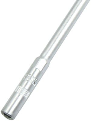Uxcell Silver Tone 7mm Torto hexadecimal de alcance T Reach para a chave de chave para carro de motocicleta