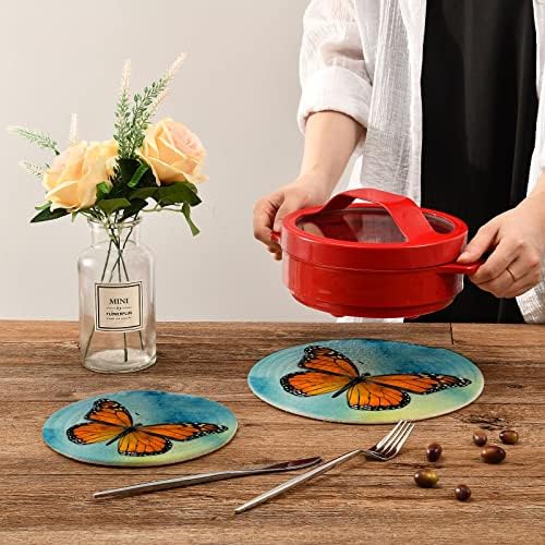 Suportes de panela de borboleta monarca para trivins de cozinha para pratos quentes 2 pcs resistentes ao calor Os suportes