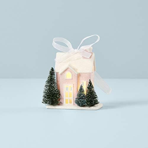 Lenox Light-Up Bungalow House Ornament, 0,35 lb, marfim