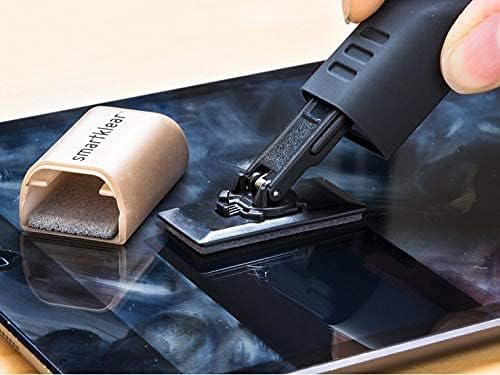Limpador de tela de smart smart smart smartklear carbonklean - para iPhones, androids e muito mais - mais limpo com tecnologia de microfibra de carbono - roxo injetado - 1 contagem