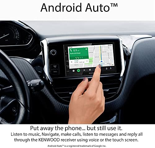 Kenwood DMX47S Receptor Multimídia Digital Capacitiva de 6,8 com Apple CarPlay e Android Auto