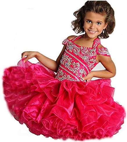 Junguan Baby Girls Off the ombro Cupcake Dress Dress Short Giltz National for Infant Birthday Party Tutu Vestres St005