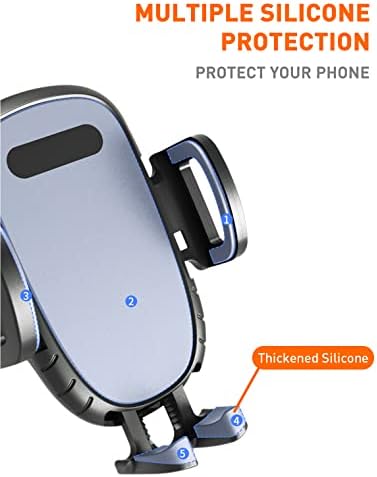 Montagem do telefone Savadicar Dash, suporte de telefone celular inteligente Easy Clamp compatível com 20212022 2023 Ford Bronco SUV, telefone para 4 ''-6,8 '', acessórios de interiores, preto