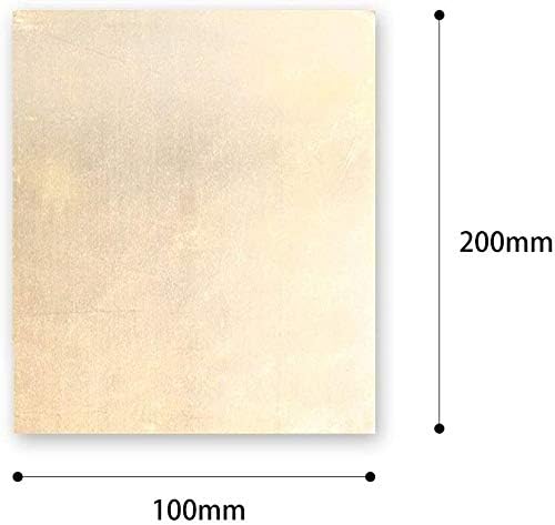 Haoktsb Placa de latão Metal de metal de bronze cortes de qualidade principal H62 Jóias de lençóis de latão, tornando -se adequado para soldar 100 mm x 200 mm, 100 mm x 200 mm x 1,5 mm, tamanho: 100 mm x 200 mm x 2mm de folha de cobre puros