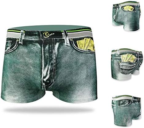 BMISEGM Mens boxers cuecas de roupas íntimas de moda masculina calça de bolso de bolso de bolso sexy