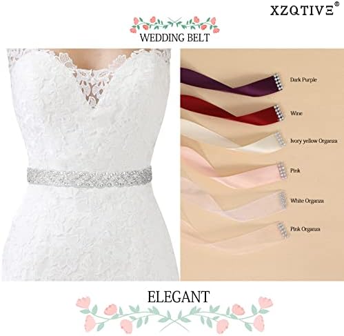 Xzqtive Belt Belt Handmade Crystal Rhinestone Braided Vestre Sash Belt para vestidos de noiva