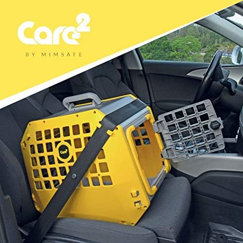 4x4 North America Care 2 - transportador de animais de estimação de assento de carro testado em colisão, médio, amarelo