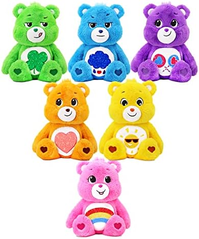 Care Bears 18 luxuoso - boa sorte urso com um crachá de barriga de glitter - material macio huggable!