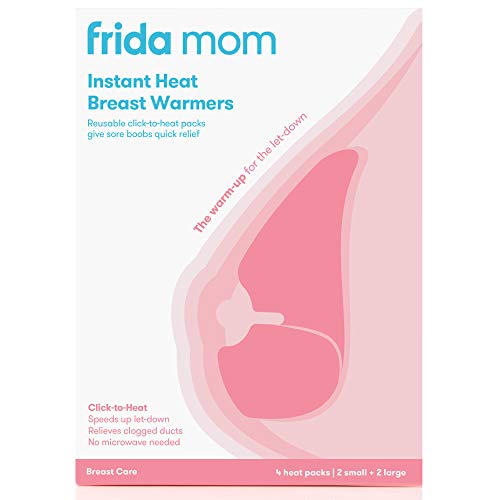 Aquecedores de mama reutilizáveis ​​para calor instantâneo de Frida Mom - alívio reutilizável de clique para aquecer em um