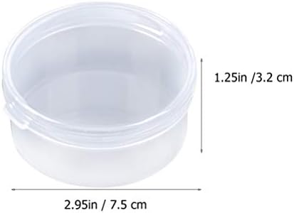 Excelt 36pcs mini caixa de recipientes de armazenamento de plástico transparente com tampas redondas de caixas articuladas