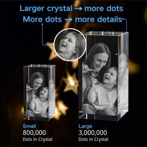 Personalização do amante Crystal Photo Photo Personalizado Presentes com sua própria foto A imagem gravada com um quadro de imagem personalizado estatuetas de cristal estatuetas