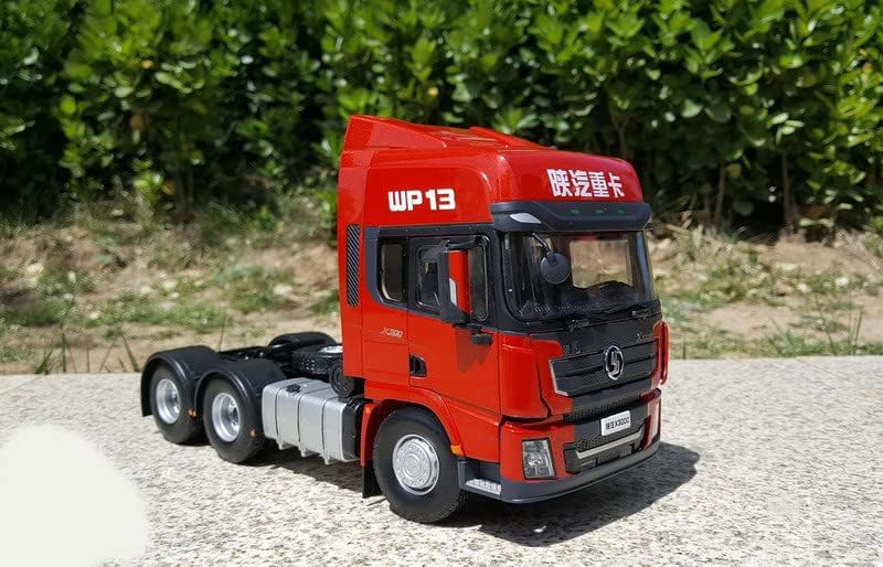 Shacman DeLong X3000 WP3 Space Space Cab Red 1/24 Diecast Truck Pré-criado Modelo