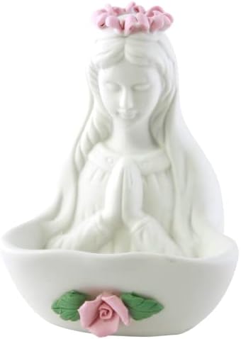 Needzo Primeira comunhão Rosário, porcelana Mary Jewelry, contas de oração não incluídas, 5 polegadas