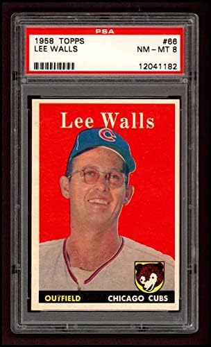 1958 Topps # 66 Lee Walls Chicago Cubs PSA PSA 8,00 Cubs