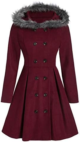 Andongnywell feminino feminino fino fino com casaco midi casaco engrosse Parka com casacos de capuzes removíveis
