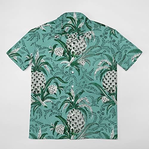 Camisa havaiana de abacaxi verde de abacax