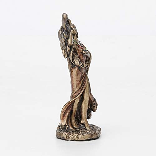 Design de veronese 3 7/8 polegadas oya -Santeria Orisha deusa do vento, tempestade e transformação Resina fundida a mão pintada à mão Antique Bronze Acabamento da Estátua Decoração