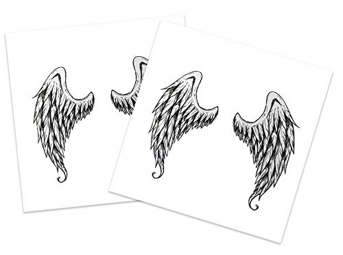 Grandes asas de anjo tatuagens temporárias | Pela segura | Feito nos EUA | Removível