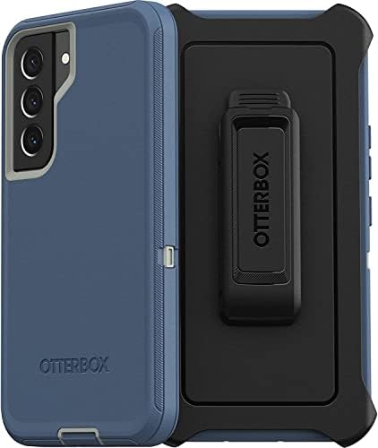 Caso da edição sem tela do OtterBox Defender para Galaxy S22 - Clipe do coldre incluído - embalagem não -Retail - Fort Blue