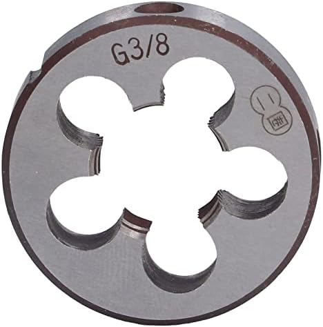 G3/8 Reparo de rosca Redonda de liga de aço de aço da ferramenta de rosqueamento de tubo cilíndrico com 5 orifícios de chip, pode ser usado para reparo de roscas masculinas