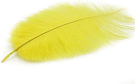 Zamihalaa 50pcs/lotes amarelos penas de avestruz para artesanato 15-70cm Feathers Avestrich Plumes Wedding Feathers Acessórios de decoração de casa Plumas