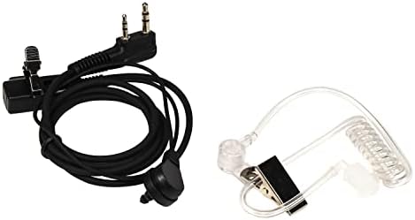 HQRP 2 PIN do fone de ouvido do tubo acústico de 2 pinos compatíveis com Kenwood TH-79, TH-79A, TH-79E, TH-F6, TH-F6A + HQRP Sun