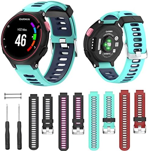 Nanwn 22mm Silicone Watch Band Strap for Garmin Forerunner 220 230 235 620 630 735xt GPS Sports Selp Strap com alfinetes