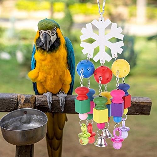Papagonotos brinquedo de balanço, pingente pendurado no pássaro de mascar brinquedo para brinquedo para pássaro para ornamento para a gaiola para animais de estimação