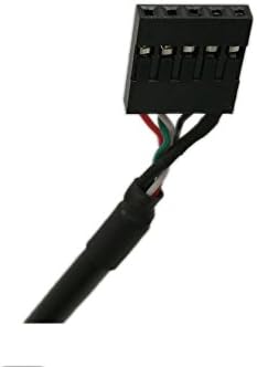 Painel ZdycgTime Montar cabo USB USB B a 5 pinos fêmea DuPont Cabô de cabeceamento da placa -mãe f/f -50cm