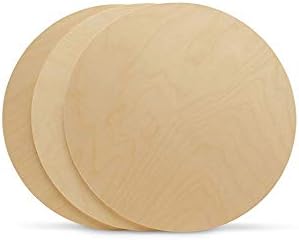 Círculos de madeira de 10 polegadas, 1/4 de polegada de espessura, discos de madeira compensada, embalagem de 1 círculos de madeira inacabados para artesanato, rodadas de madeira por pica -pau
