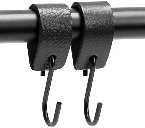 Resistência bruta - gancho de couro multifuncional - preto - 4 peças - ganchos em forma de shapedes - gancho de couro