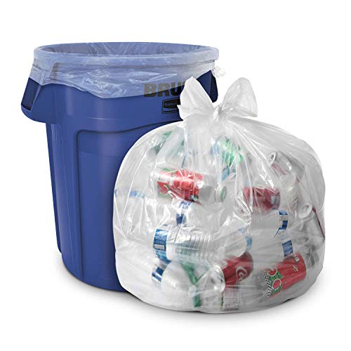 ALuf Plastics 45 galões 2,0 mil Sacos de lixo transparentes - 40 x 46 - pacote de 50 - para empreiteiro, industrial, saúde e municipal