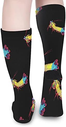 Weedkeycat Cat colorido pavão mantis shrimp cutrip socks novidade impressão engraçada imprimir gráfico casual espessura