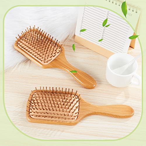 12 peças escovas de cabelo de bambu para mulheres pincel a granel Pravejo leve Massagem Mussagem escova de cabelo Bambu Retes