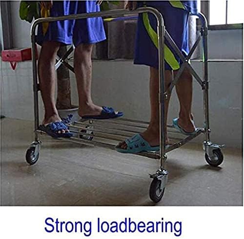 Omoons Movable Carrikleys Carrinho de classificação de serviço pesado com rodas cesto de lavanderia com sacos removíveis cesta de